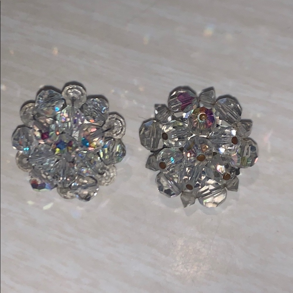 Vintage bauble clip on earrings